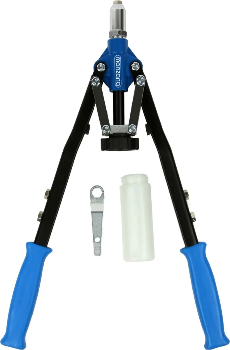 Deuba Popnageltang Klinknageltang - 5 Adapters - Blauw