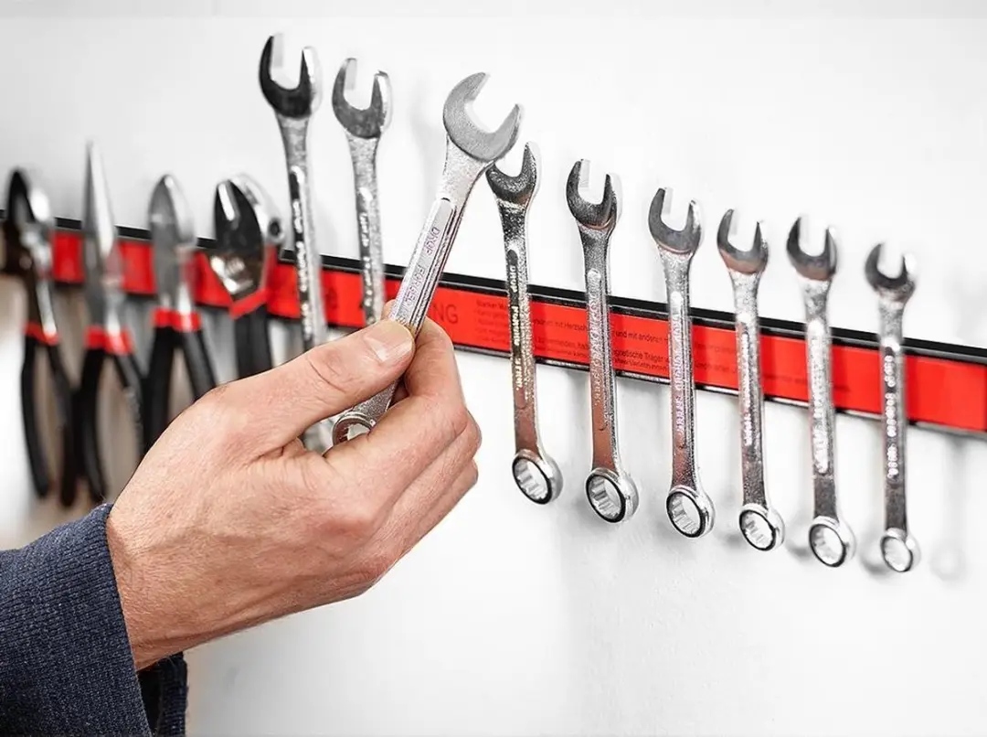 Deuba Magnetische Gereedschaphouder 45cm - 6 Stuks - 23 Kg - Rood/Zwart