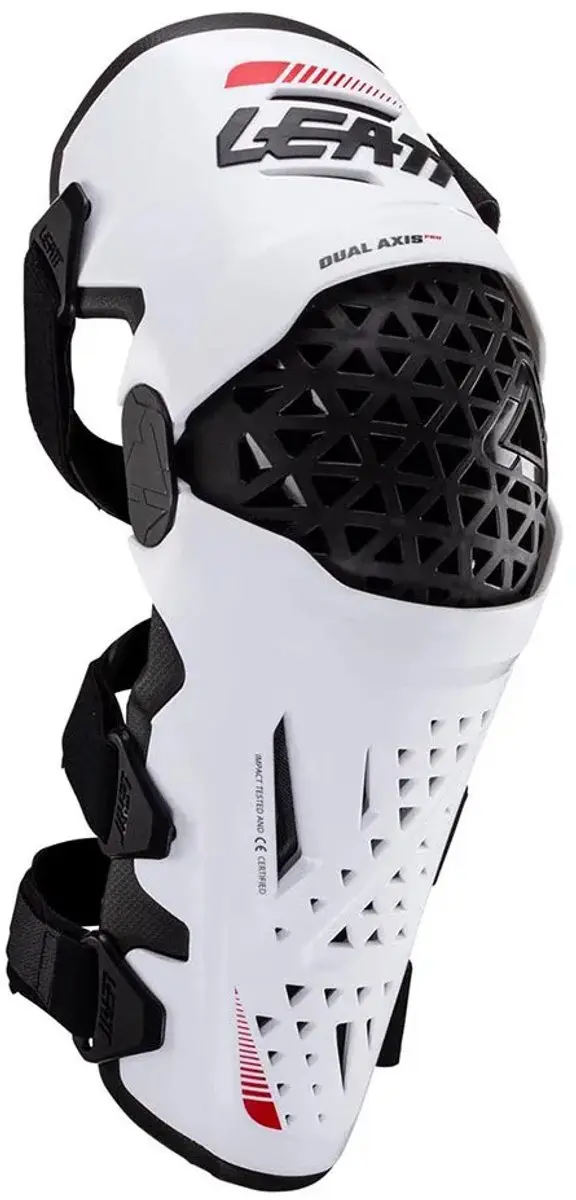 Leatt Dual Axis Pro Knie- en Scheenbeschermers L/XL - Wit
