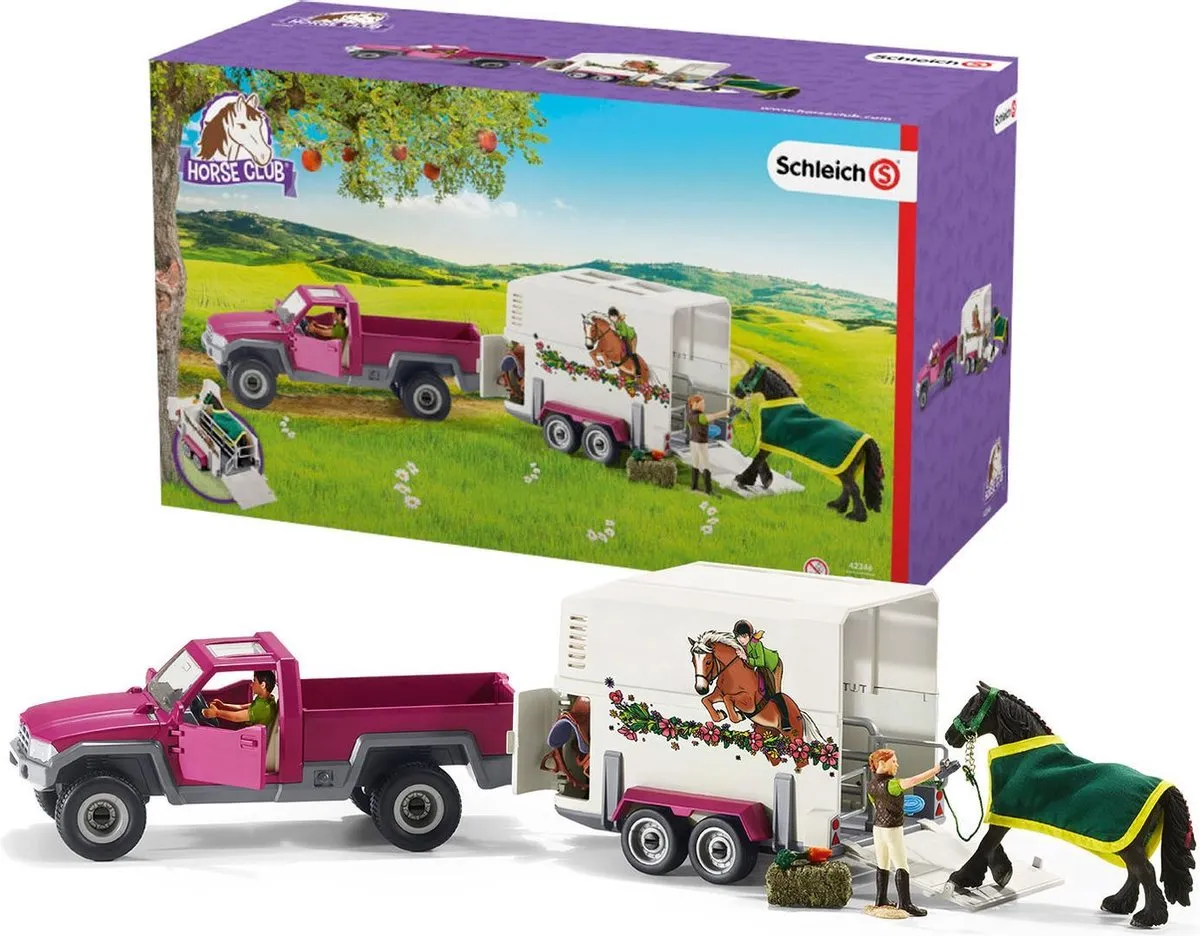 Schleich Horse Club Pickup met Paardentrailer 42346