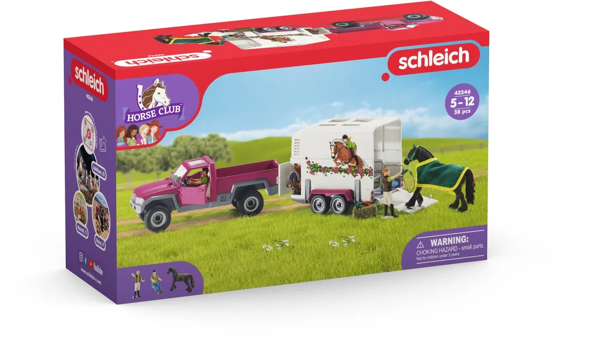 Schleich Horse Club Pickup met Paardentrailer 42346 - Multicolor