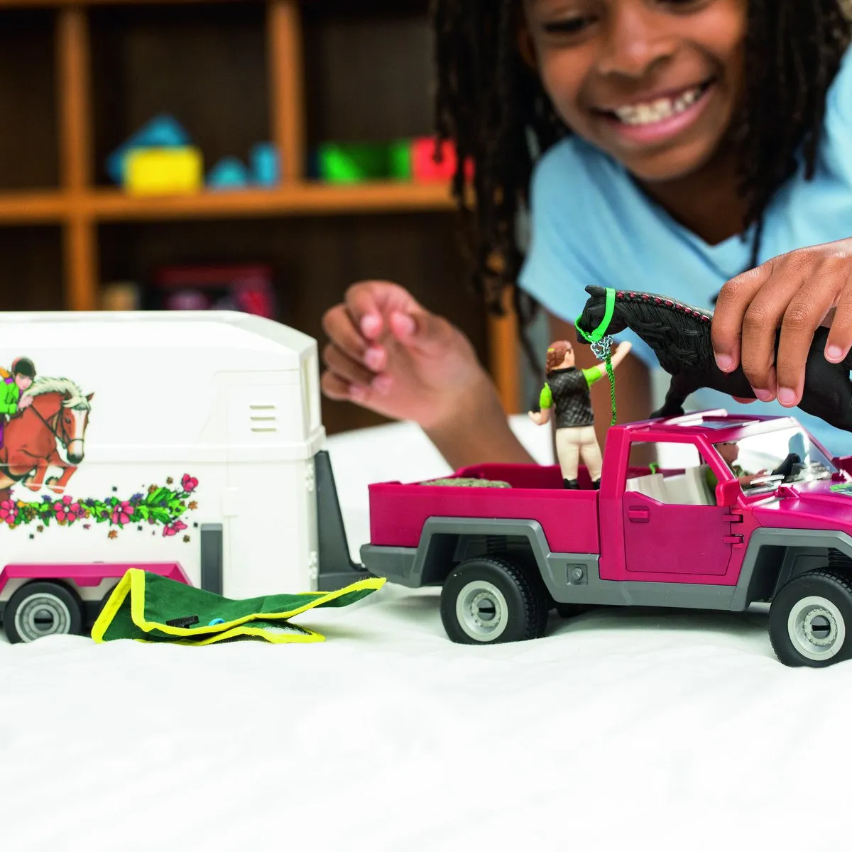 Schleich Horse Club Pickup met Paardentrailer 42346 - Multicolor