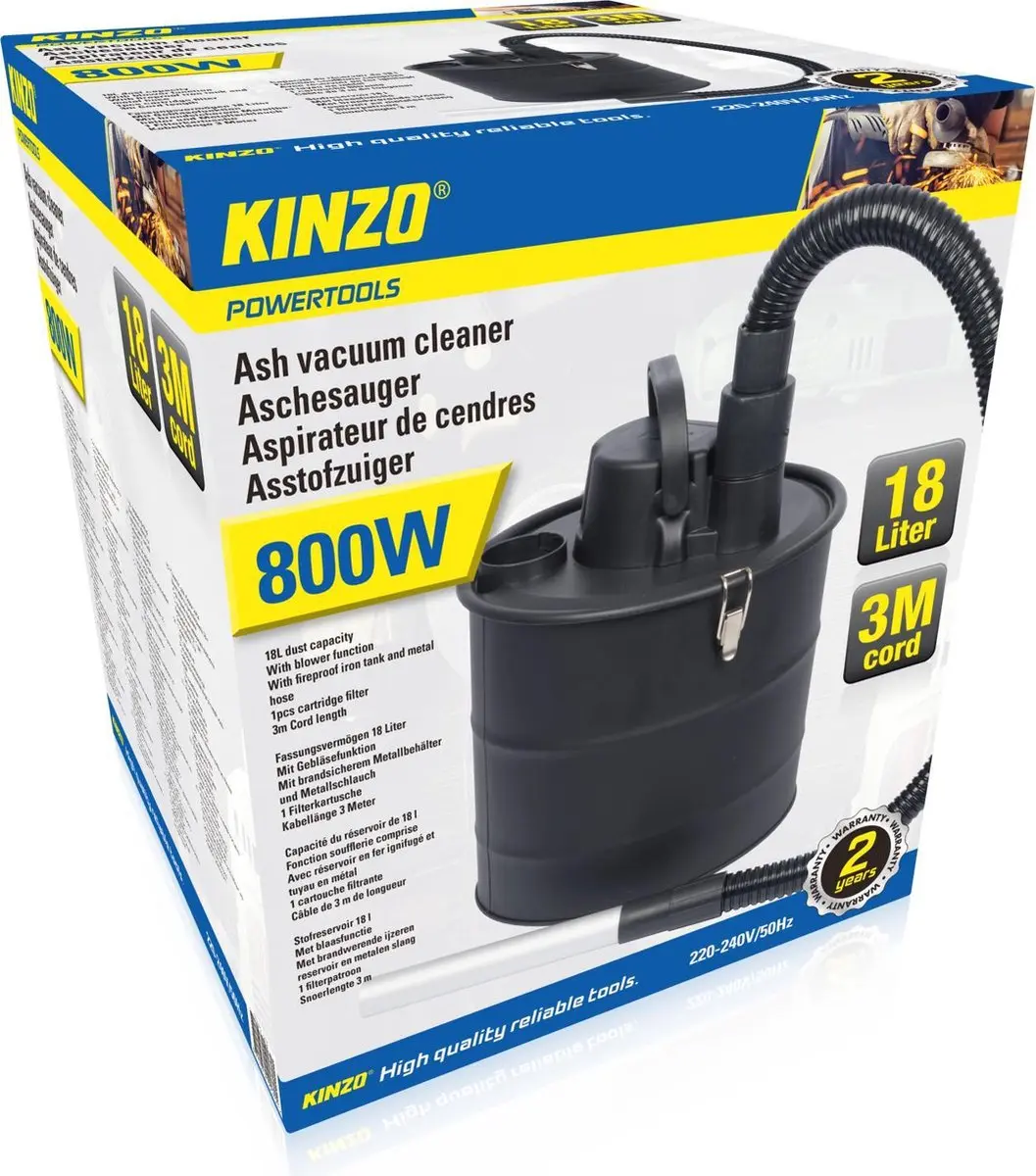 Kinzo Aszuiger 1200W 18L - Zwart - afbeelding 5 van 6