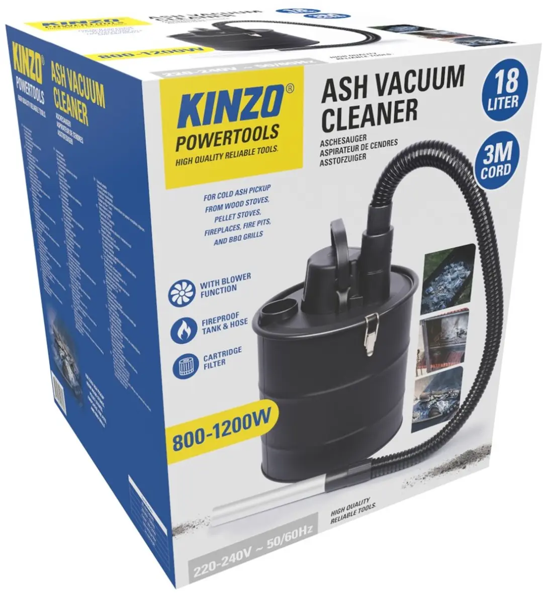 Kinzo Aszuiger 1200W 18L - Zwart - afbeelding 6 van 6