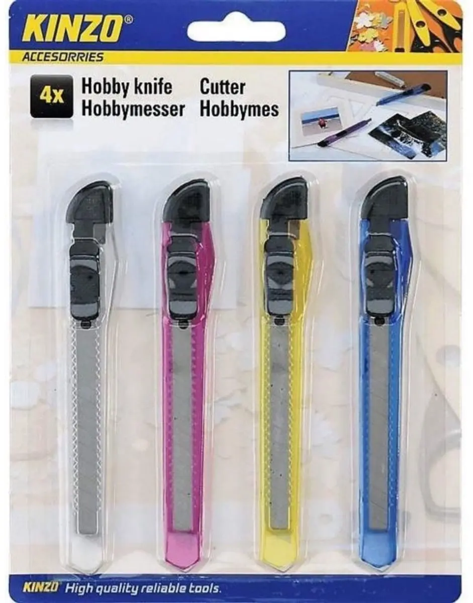 Kinzo Hobbymes 9,5mm 4 stuks op kaart