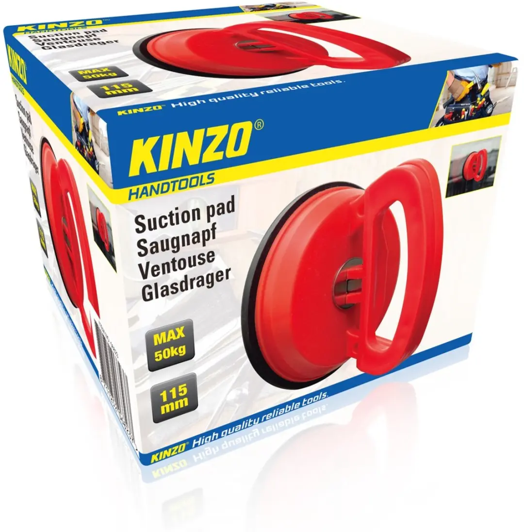 Kinzo Zuignap 50kg Rood PVC - Glas - afbeelding 6 van 6