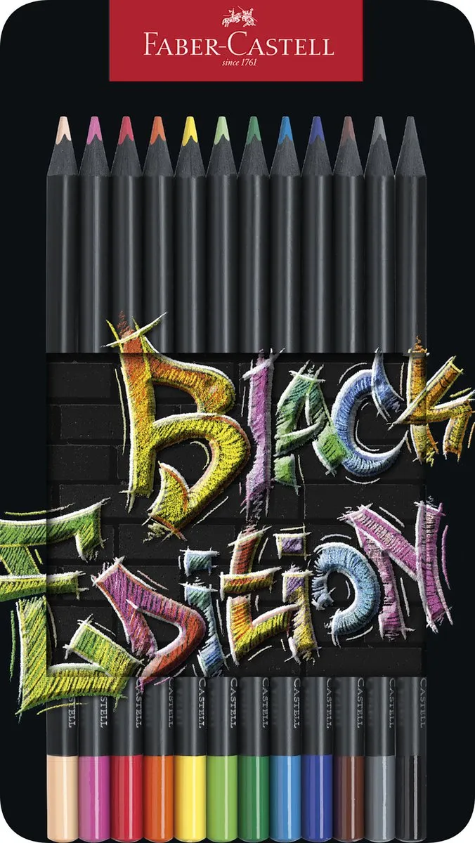 Faber-Castell Black Edition FC-116413 Kleurpotloden - 12 Stuks