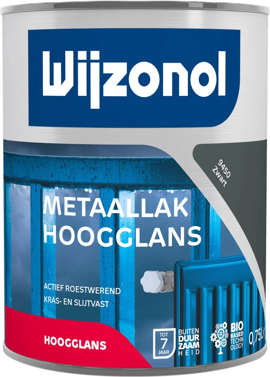 Wijzonol Metaallak Zwart 750ml