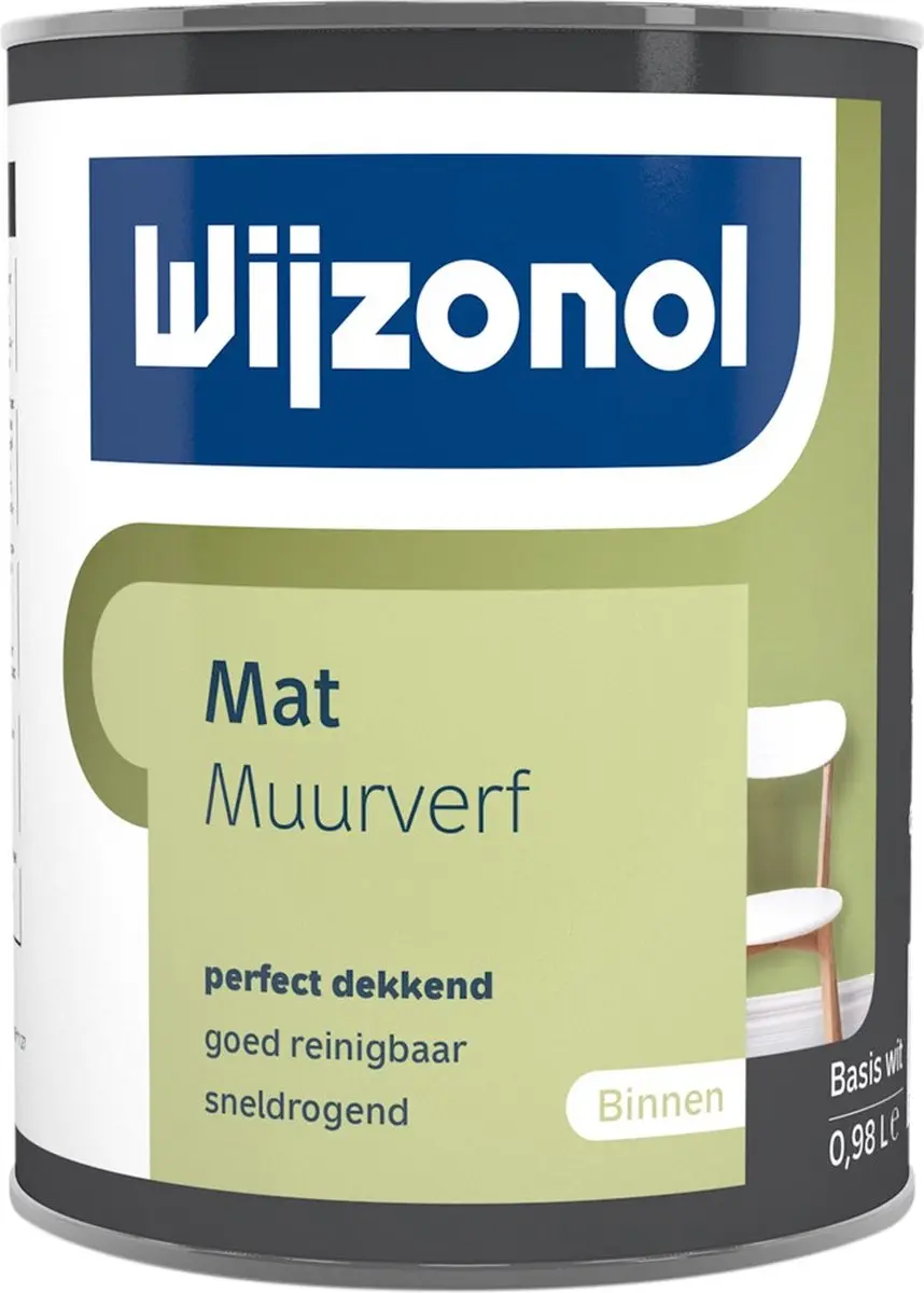 Wijzonol Muurverf Mat Wit 1L