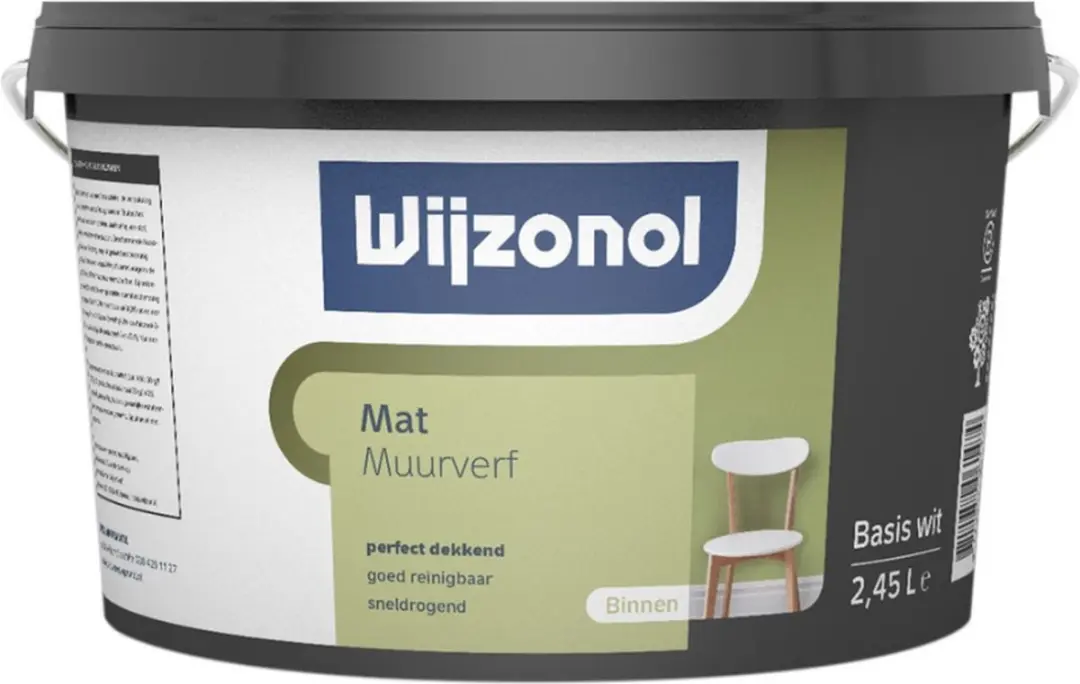 Wijzonol Muurverf Mat Wit 1L