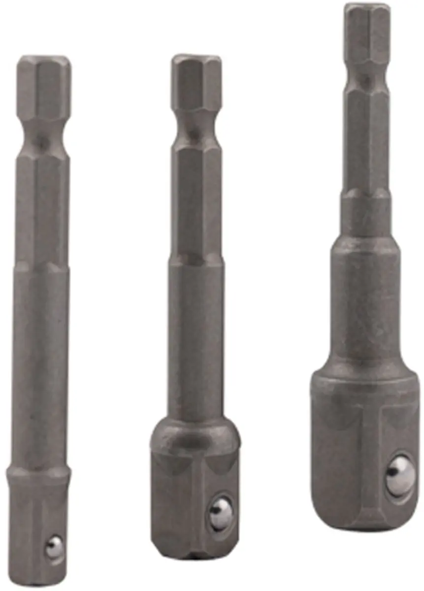 Bit adapter met hex aansluiting naar dop (1/2) (3/8) (1/4) bitverloop bithouder