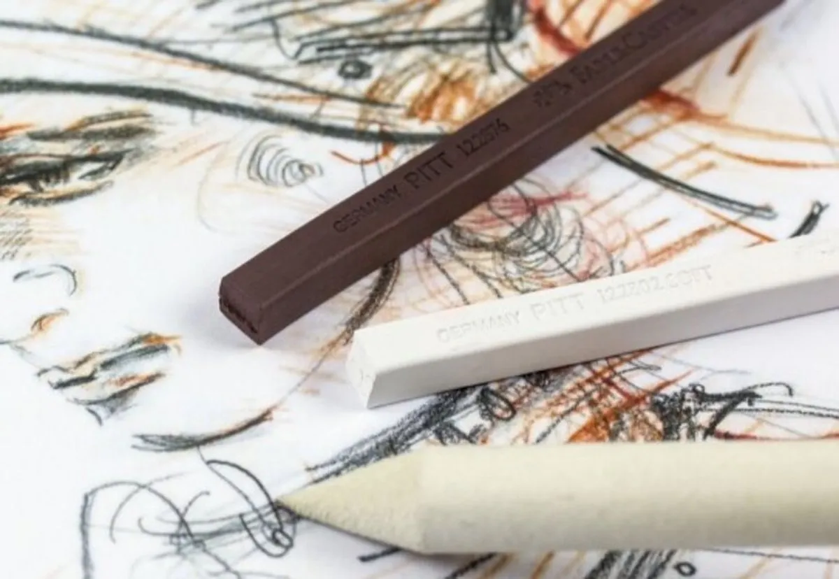 Faber-Castell Pitt Monochrome Pastelkrijt 12 Stuks - Amber Gebrand