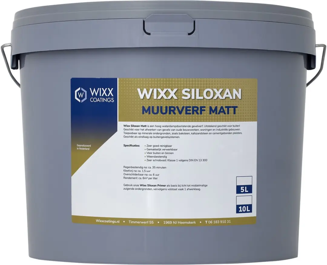 Wixx Siloxan Buitenlatex Matt 10L - Wit