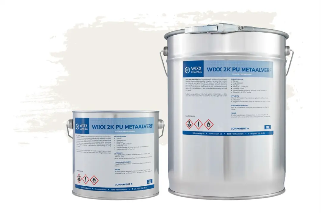 Wixx 2K PU Metaalverf 10L - RAL 9001 Crèmewit
