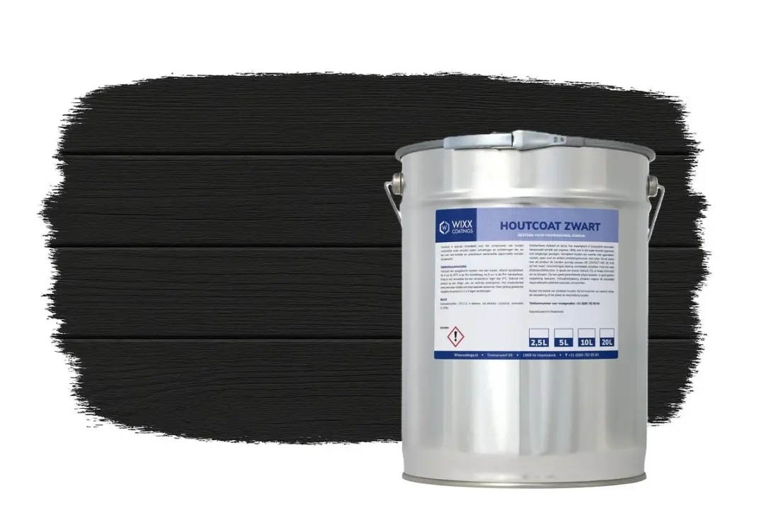 Wixx Houtcoat/Koolteer Vervanger Zwart - 20L