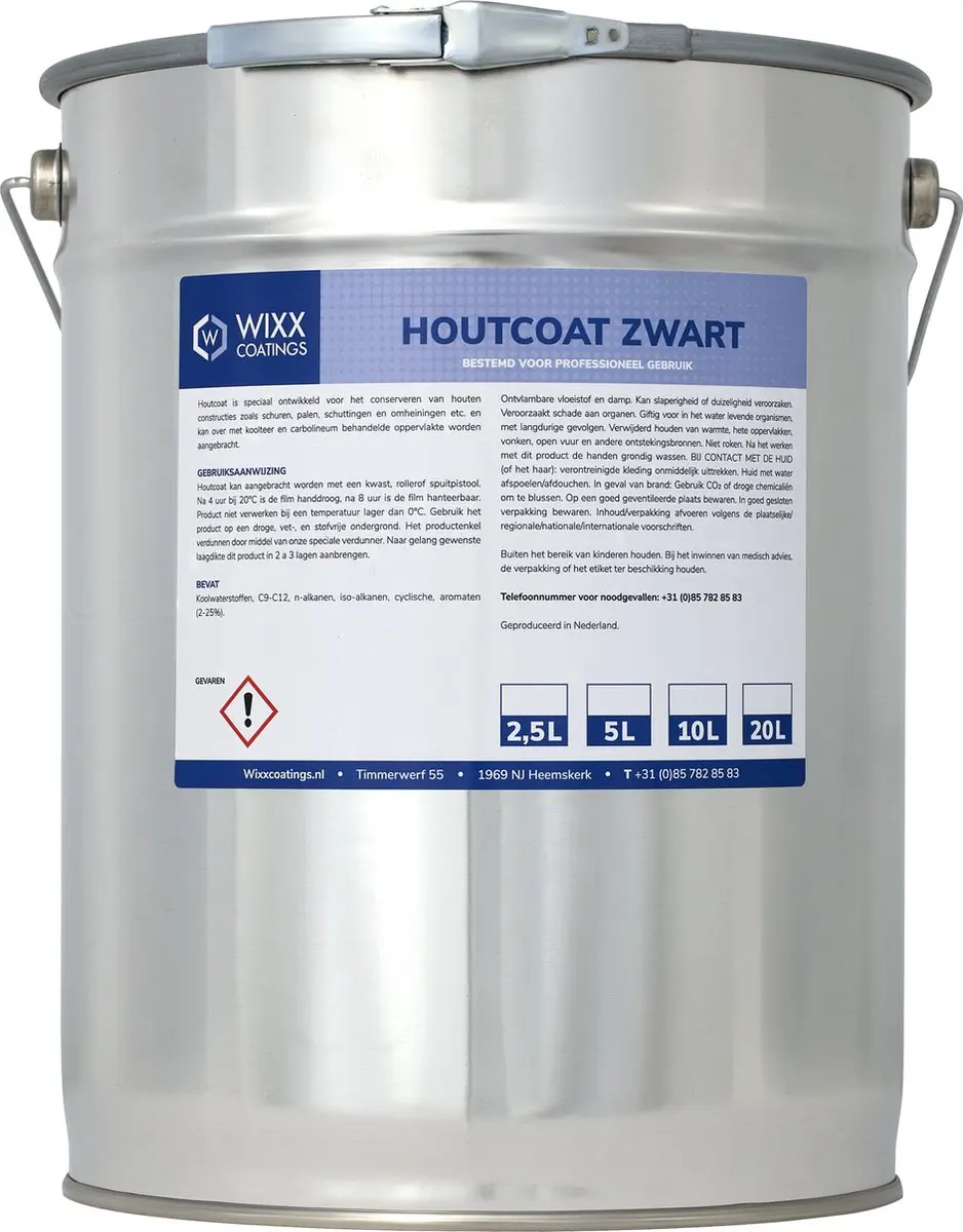 Wixx Houtcoat/Koolteer Vervanger Zwart