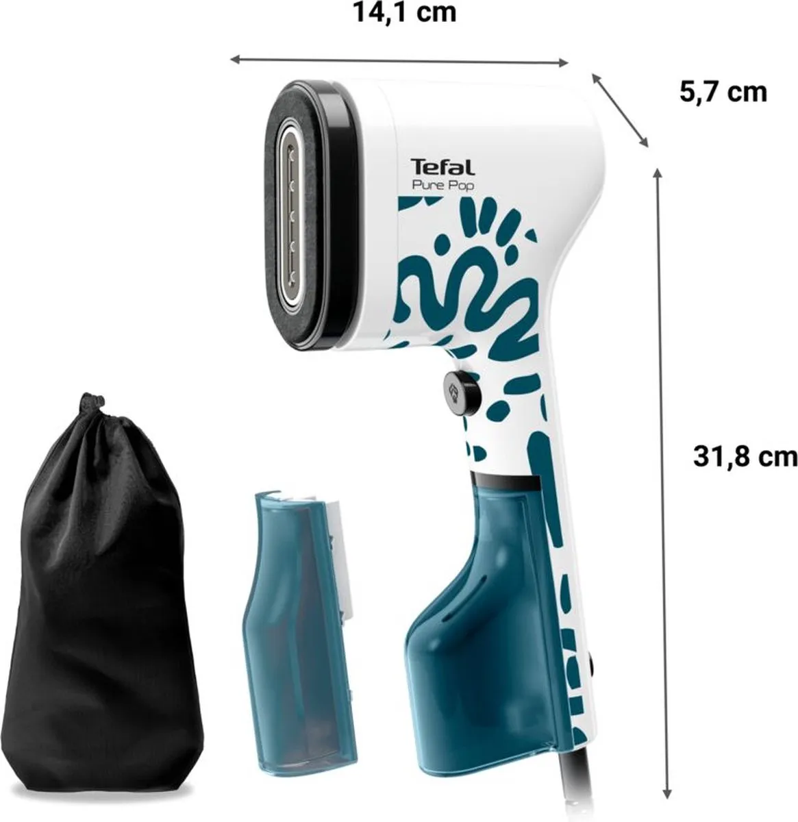 Tefal Pure POP DT2040 Kledingstomer 1300W - Blauw/Wit - afbeelding 6 van 6