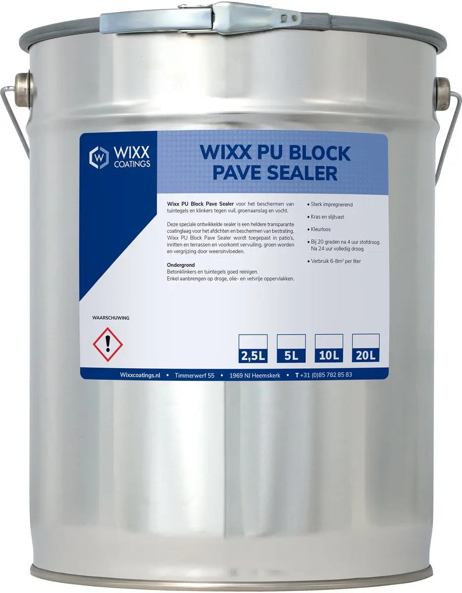 Wixx PU Block Pave Sealer 10L - Transparant