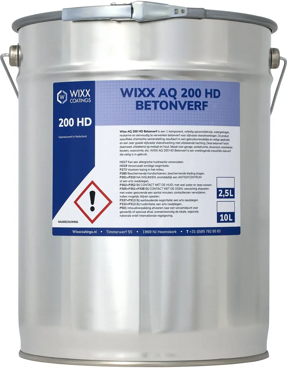 Wixx AQ 200 HD Betonverf 2.5L - Wit