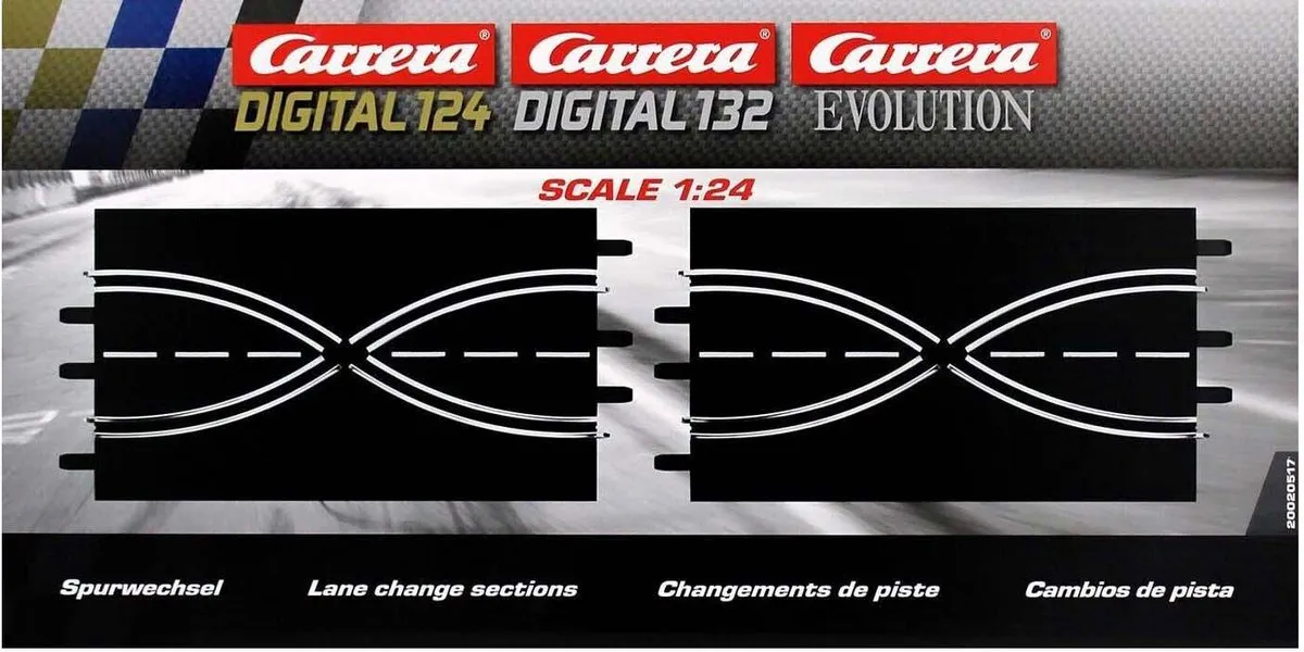 Carrera Evolution Rechte Baandelen 20020517 - 2 Stuks - Zwart