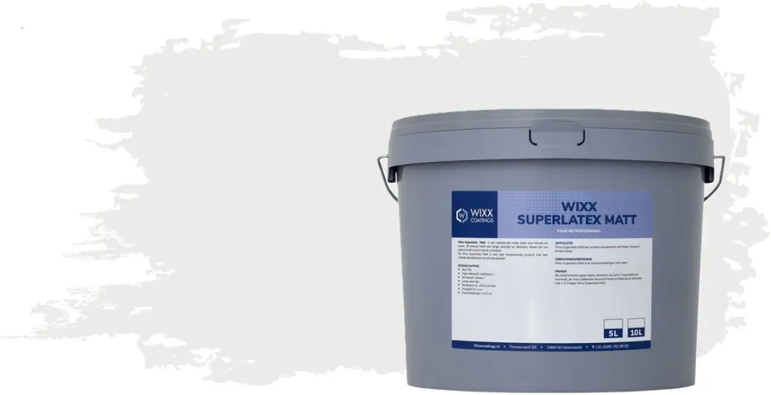 Wixx Superlatex Matt Binnen/Buitenverf 10L - RAL 9003 Signaalwit