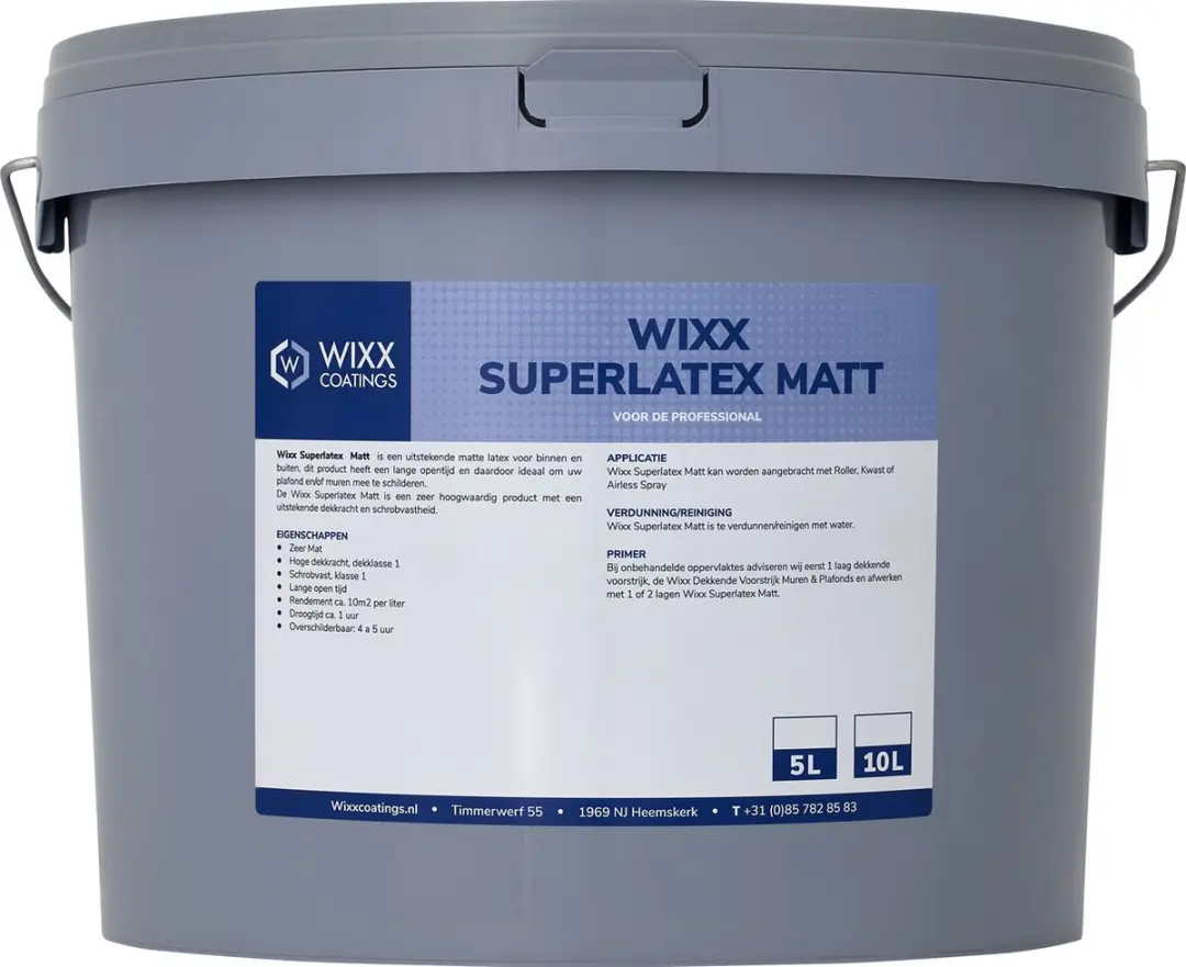 Wixx Superlatex Matt Binnen/Buitenverf 10L