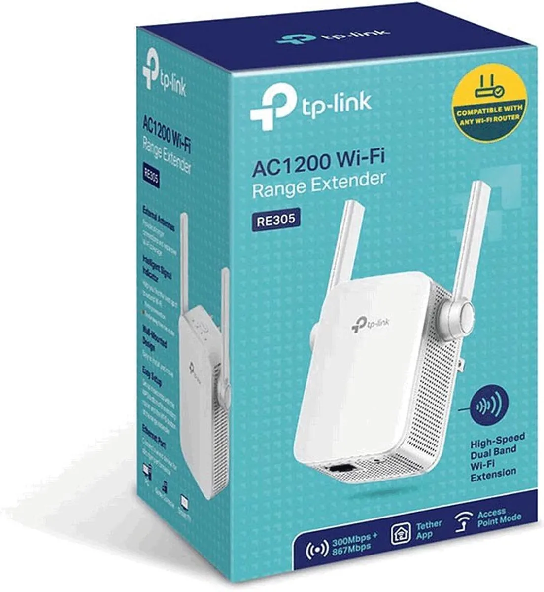 TP-Link RE305 WiFi Repeater 1200 Mbps - Wit