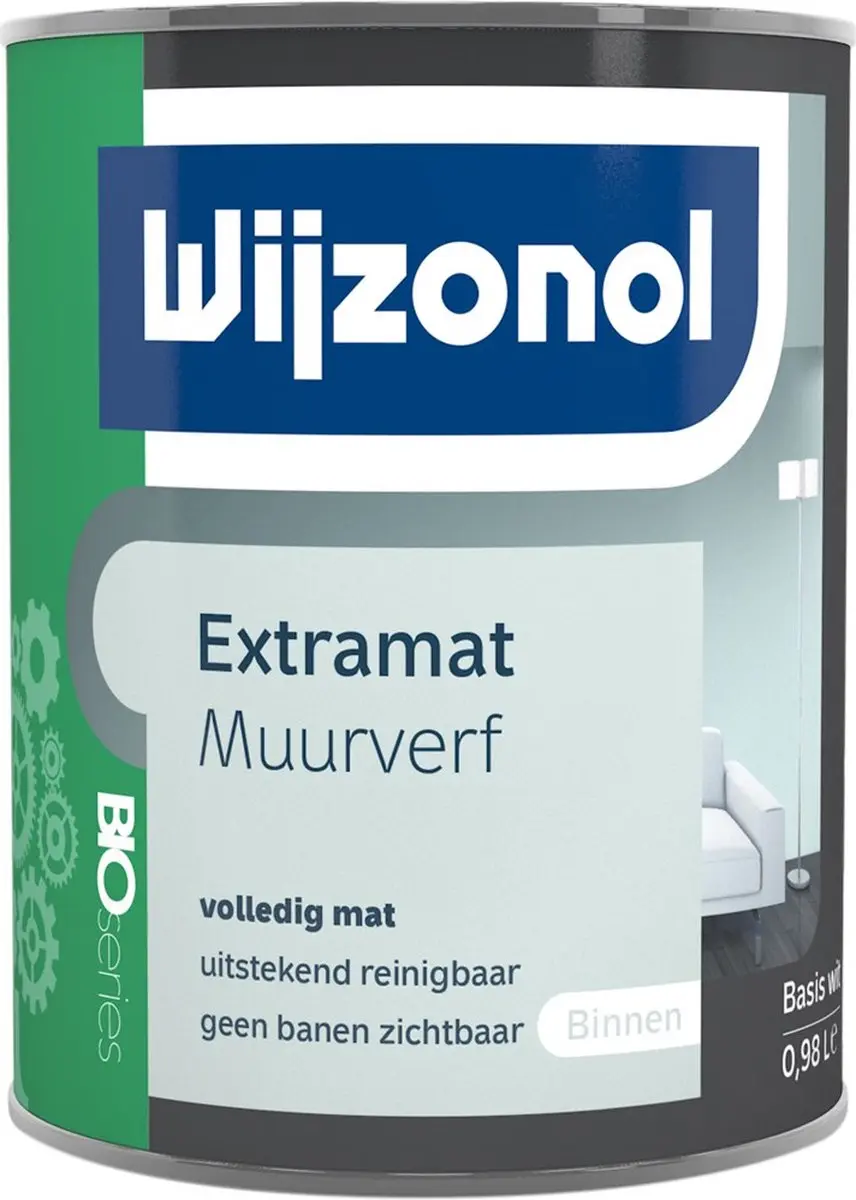 Wijzonol Muurverf Extra Mat 2,5L - 100% Wit