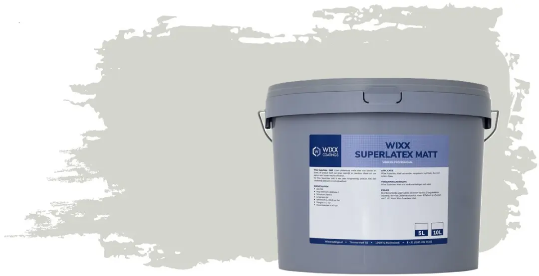 Wixx Superlatex Matt Binnen/Buitenverf 5L - RAL 9002 Grijswit
