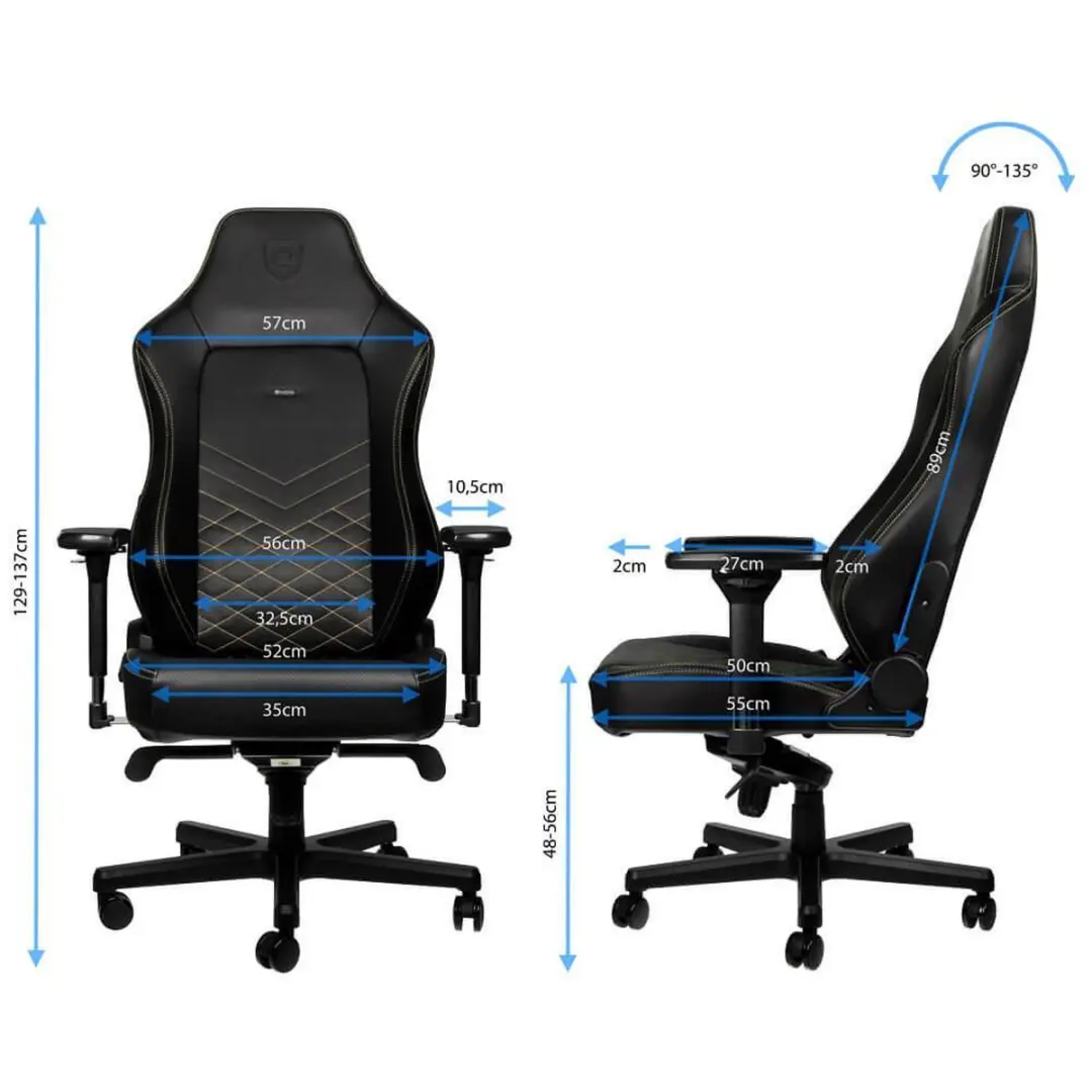 Noblechairs HERO Series Gamestoel NBL-HRO-PU-GOL - Zwart/Goud