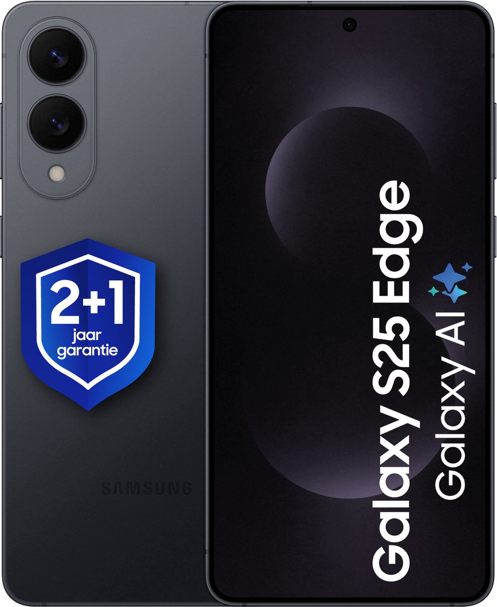 Samsung Galaxy S25 Edge 5G - 256GB - Titanium Jet Black + 1 jaar extra garantie