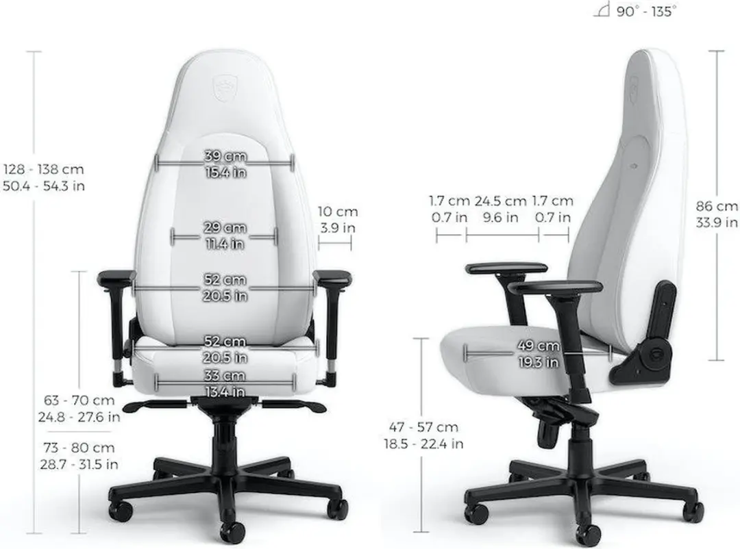 Noblechairs Icon NBL-ICN-PU-WED Gamestoel - Wit