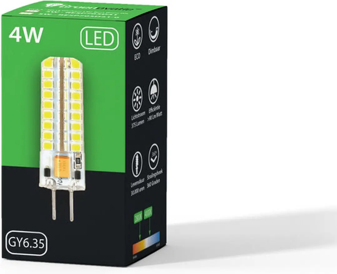 Groenovatie LED Lamp GY6.35 4W - 57x17mm - Dimbaar Warm Wit - afbeelding 6 van 6