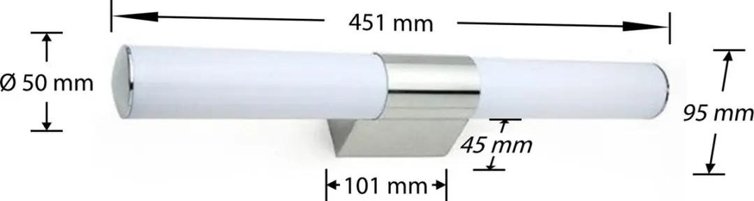 Groenovatie LED Spiegelverlichting 10W - 360° - Warm Wit