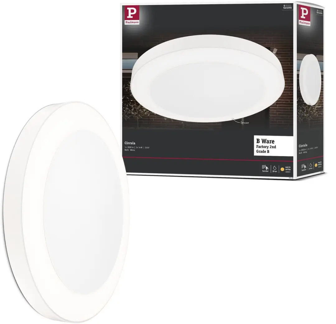 LED-plafondlamp B-waar Circula schemersensor Schemergestuurde bewegingsmelder (I