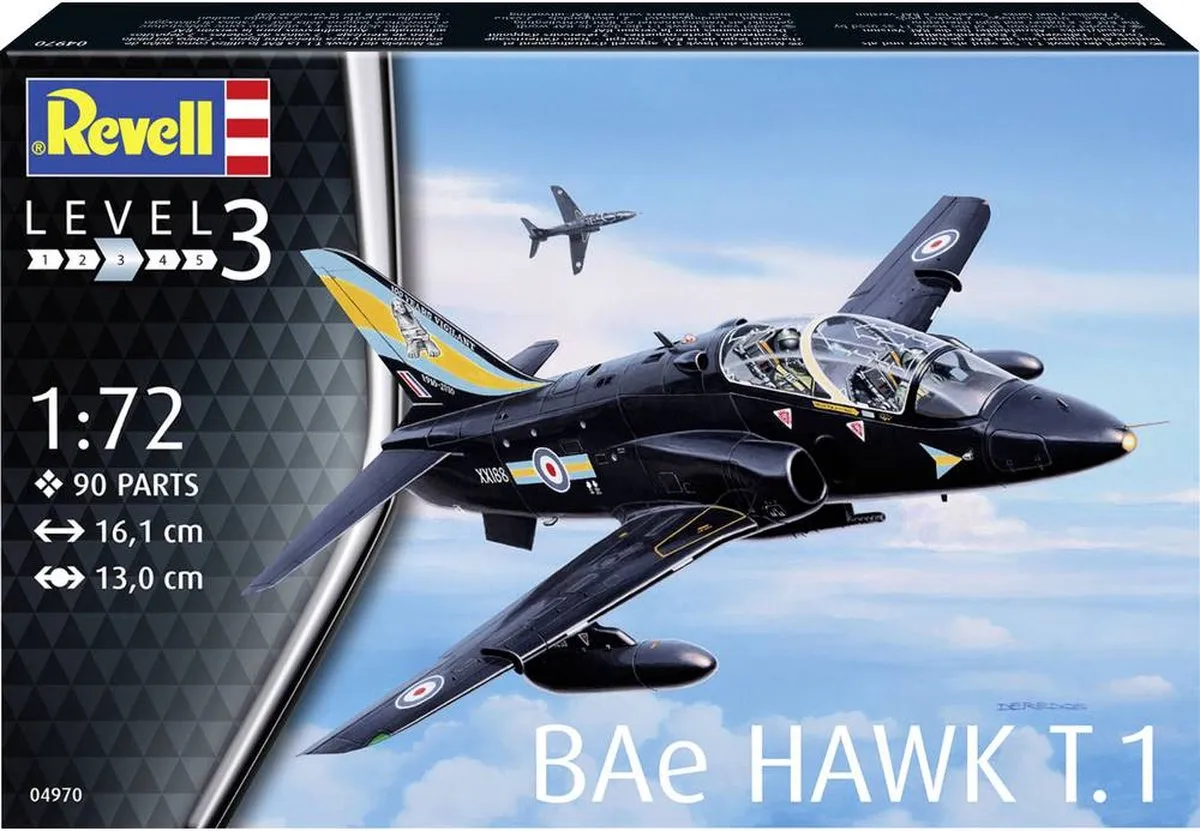 Revell BAe Hawk T.1 Modelbouwpakket 1:72 - 90 Onderdelen - Multi