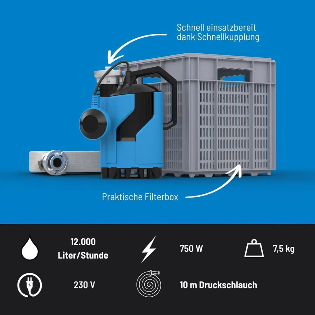 Güde Dompelpomp 750 Overstromingsset - 12000 l/u - 750W - afbeelding 5 van 6