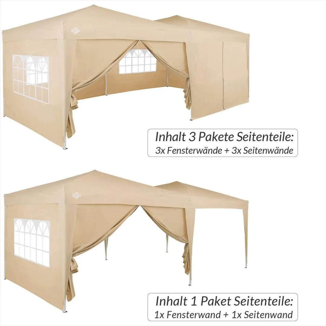 Deuba Parytent Zijwand 300x200cm - 2 Stuks - Beige