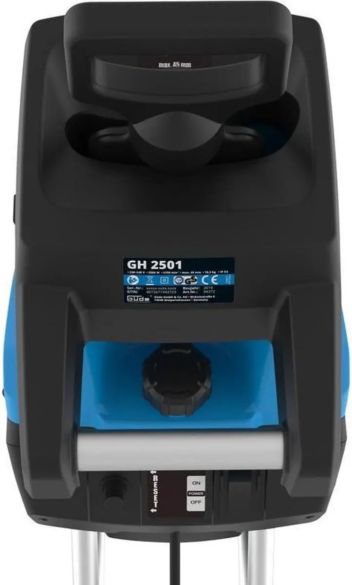 Güde Hakselaar GH 2501 2500W - Ø45mm - 45L