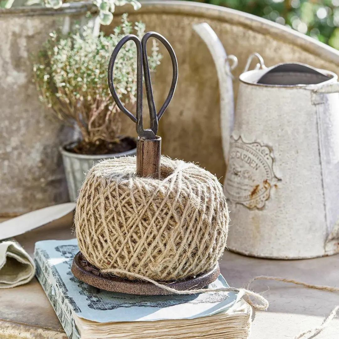Loberon Touwhouder met Schaar Winsome - 13cm - Bruin