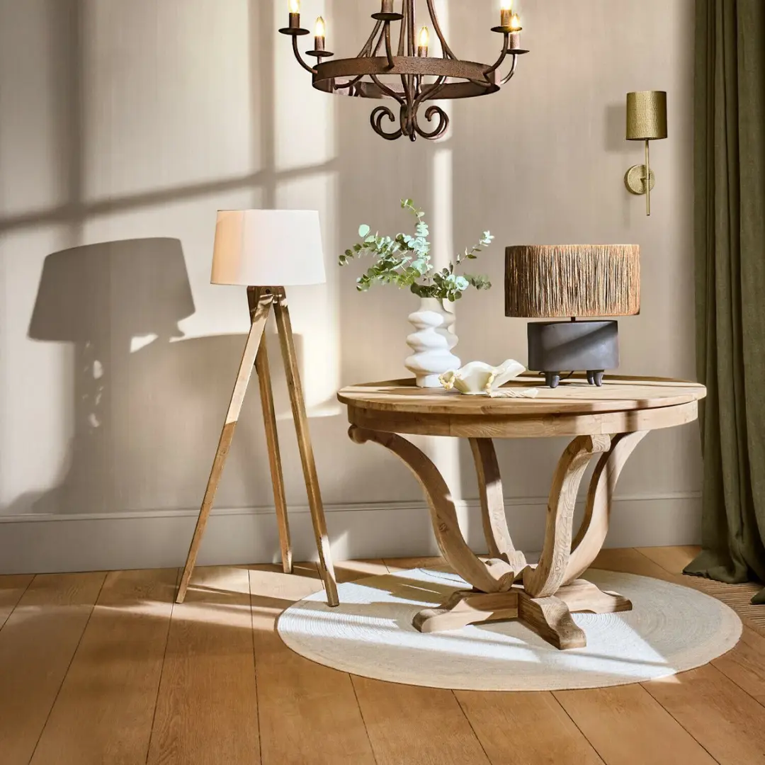 Loberon Troisième Staande Lamp - Antiekgrijs/Crème - afbeelding 6 van 6