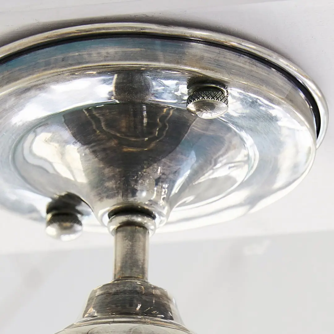 Loberon Hanglamp Melkior - 40W - Ø16cm - Antiekzilver/Heldere kap - afbeelding 6 van 6