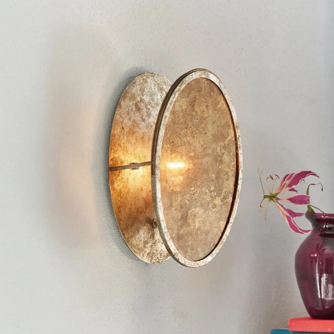 Loberon Wandlamp Crix Antiekgoud