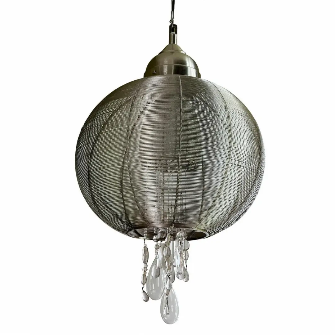 Loberon Sunbrook Hanglamp - Ø40cm - Zilverkleurig