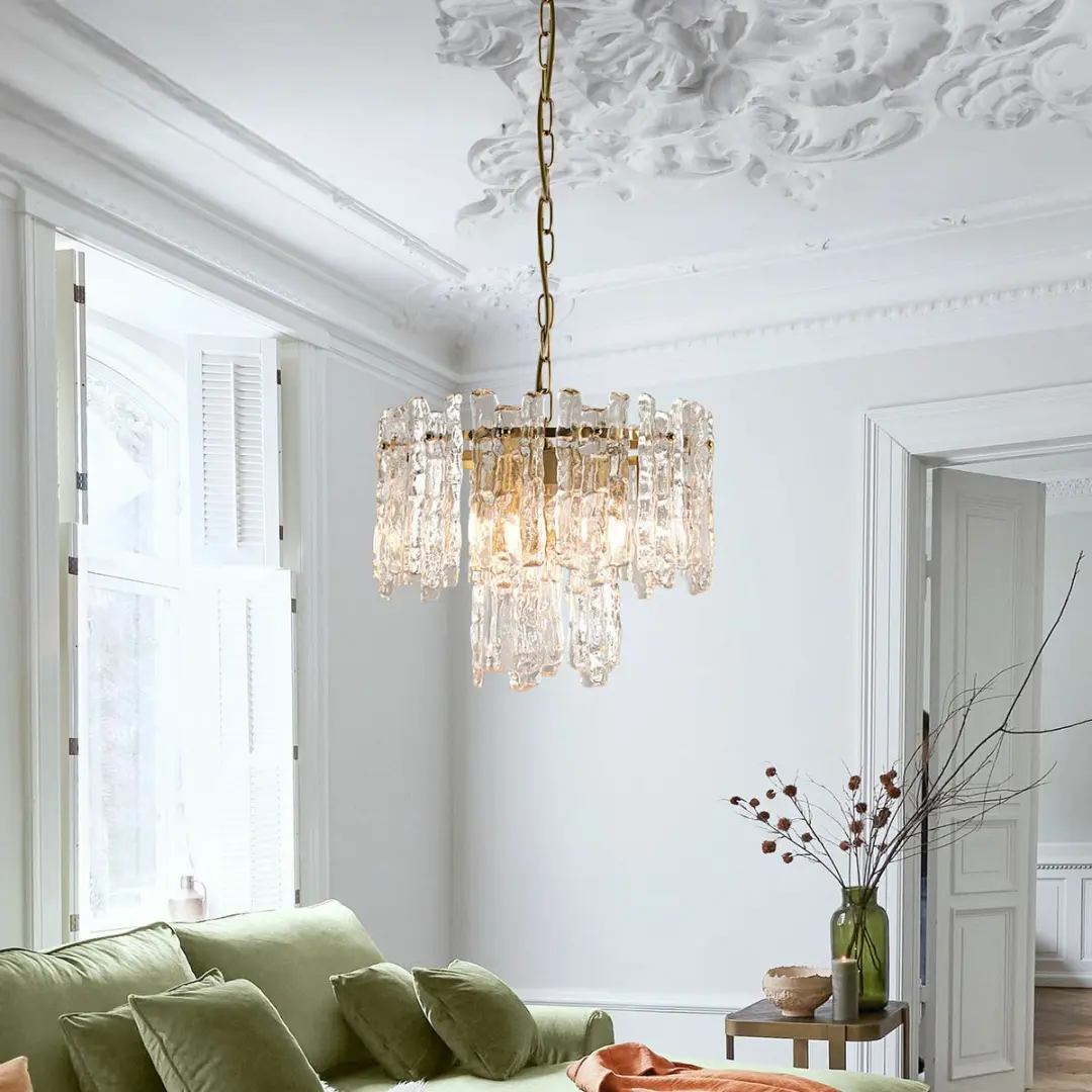 Loberon Lanziano Hanglamp - Ø43cm - Goudkleurig