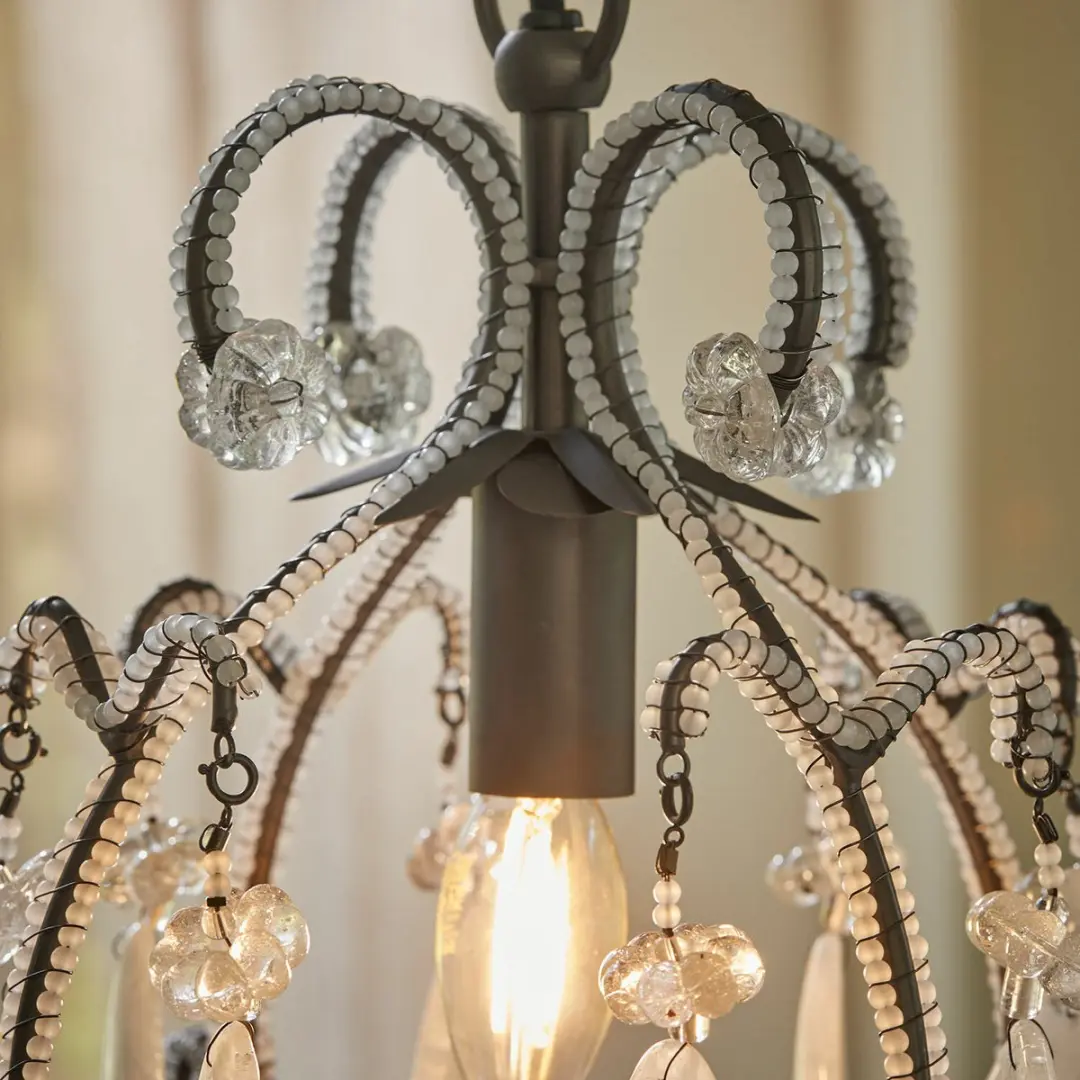 Loberon Calistron Hanglamp - 27cm - Grijs/Wit