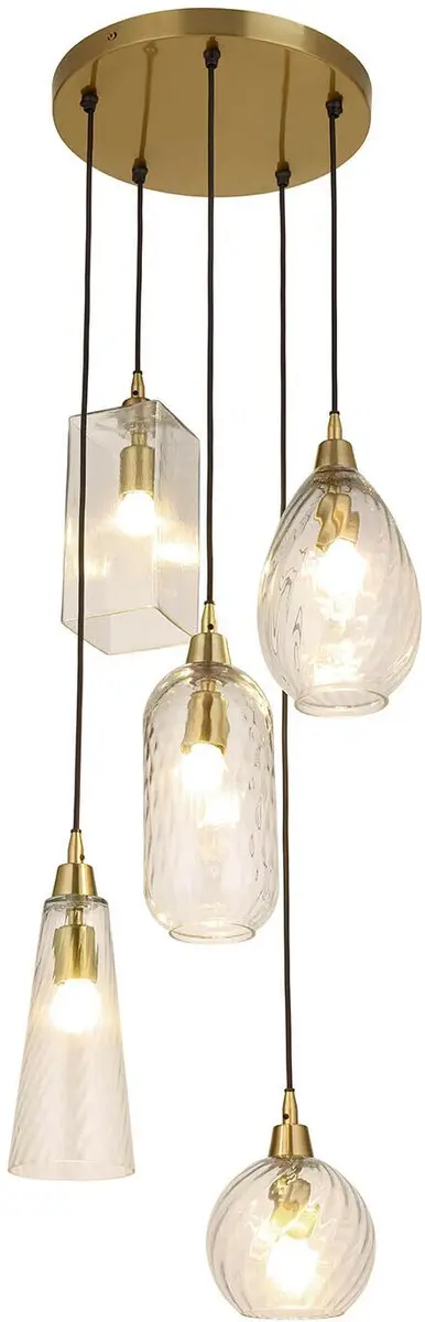 Loberon Brightmoor Hanglamp - Ø35cm - Goudkleurig - afbeelding 6 van 6