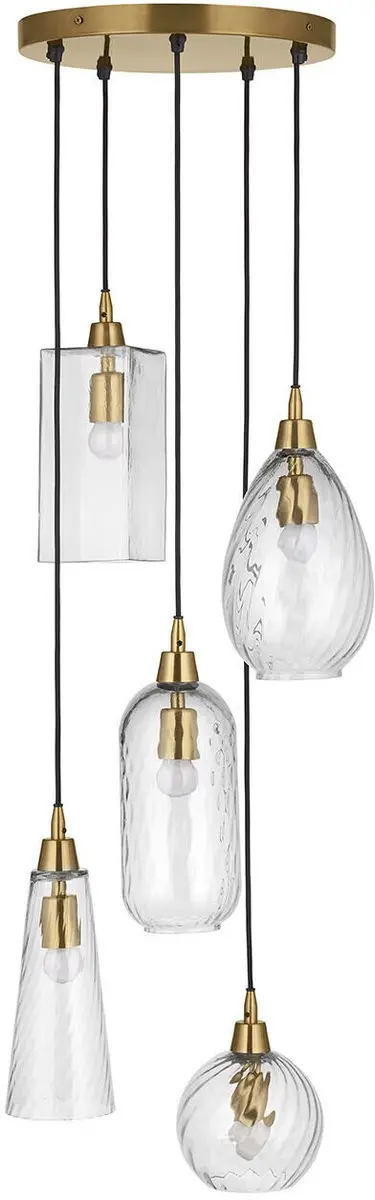 Loberon Brightmoor Hanglamp - Ø35cm - Goudkleurig