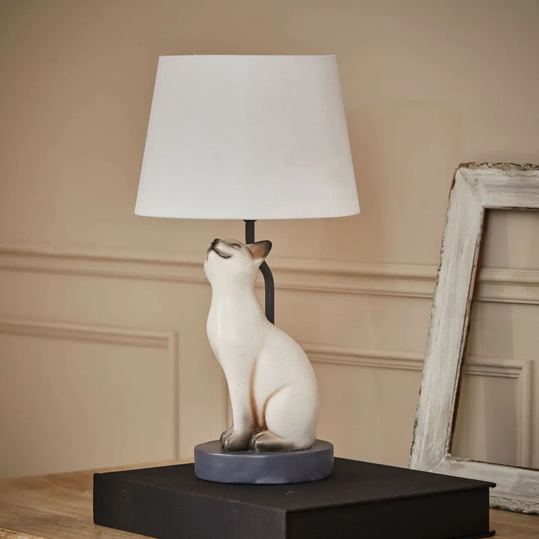 Loberon Ormeya Tafellamp - 25W - Crème