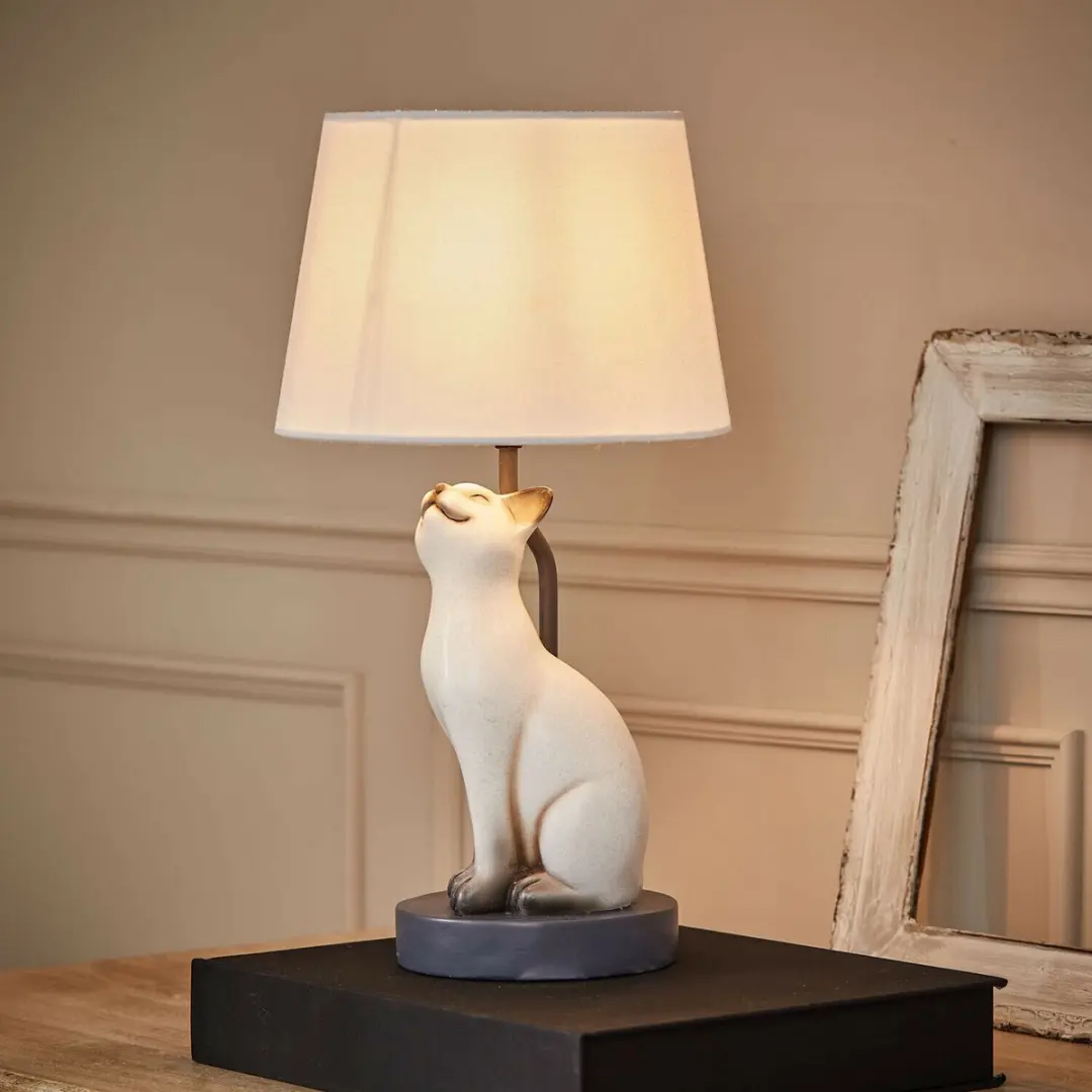 Loberon Ormeya Tafellamp - 25W - Crème